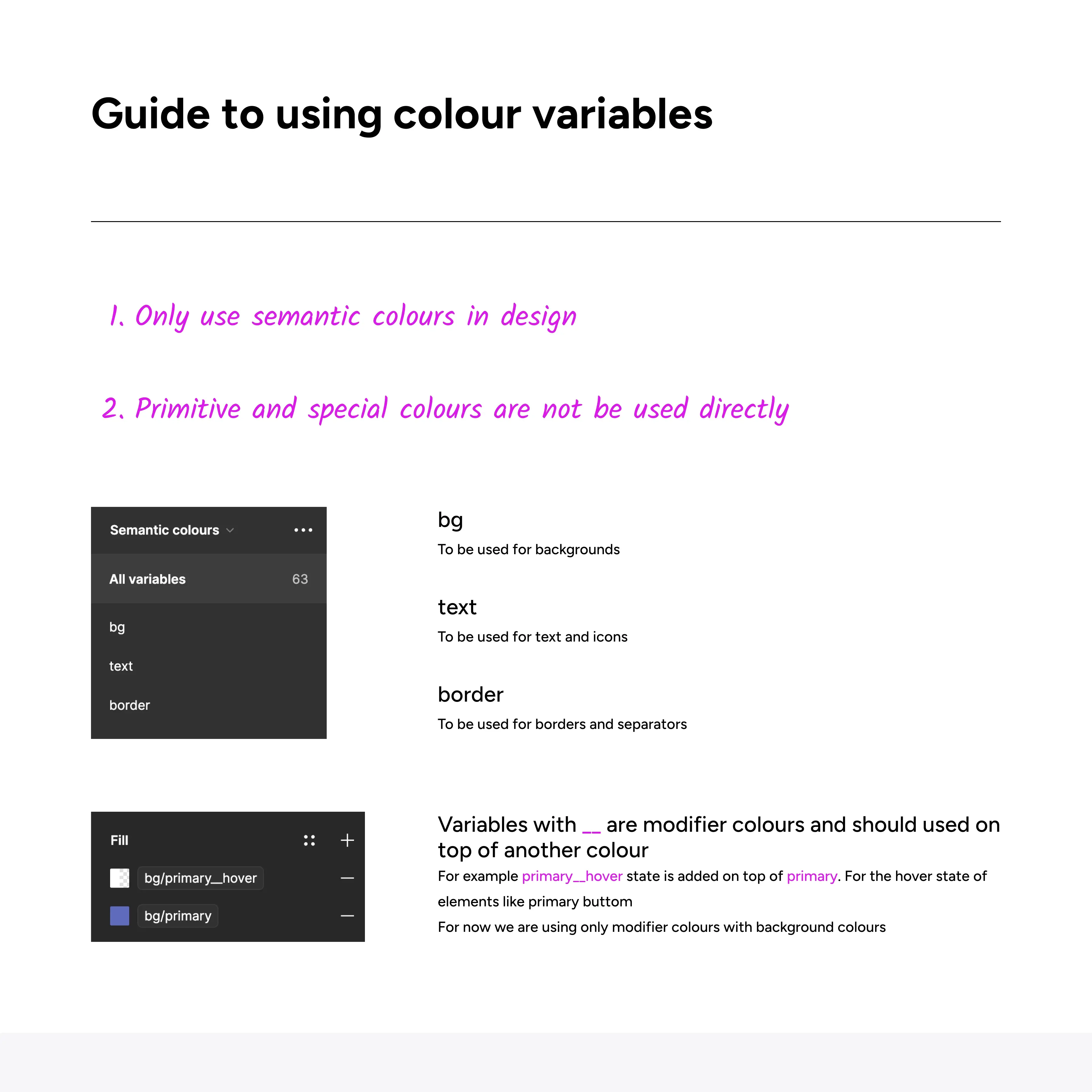 guide to colour variable names