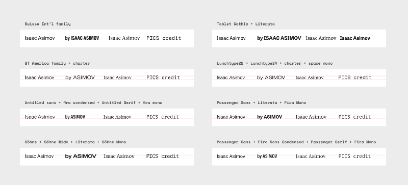 sans-serif and serif typefaces side-by-side and juxtaposition comparison