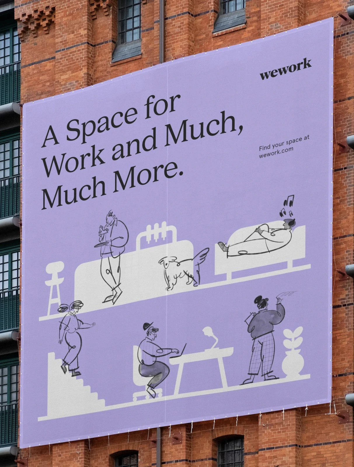 Franklyn’s illustration system for WeWork places customers at the forefront.